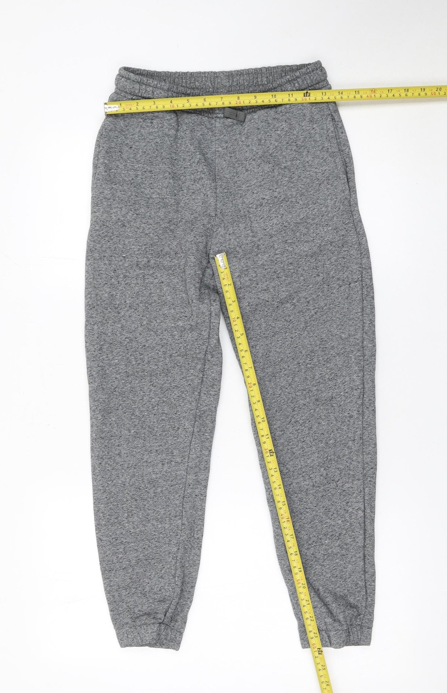 Marks and Spencer Boys Grey Jogger Trousers 11-12 Years Cotton Blend