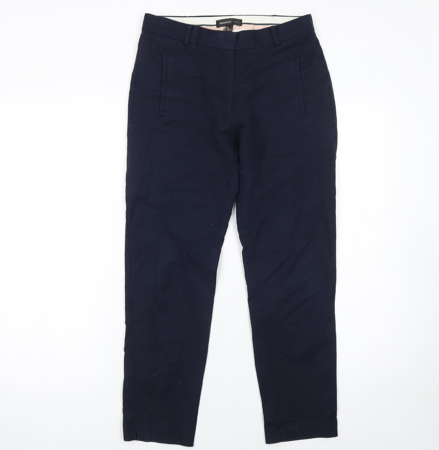 Mango Women’s Blue Slim Fit Chino Trousers Size 6