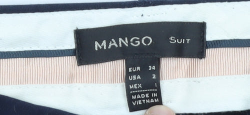 Mango Women’s Blue Slim Fit Chino Trousers Size 6