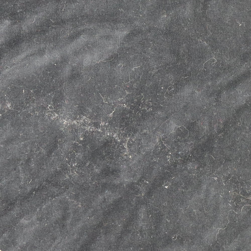 Zara Women's Black Velvet Pullover Sweatshirt with Gold Embellished Horse Design Size S