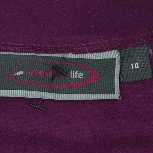 Mountain Life Women's Purple Fleece Pullover Sweatshirt Size 14