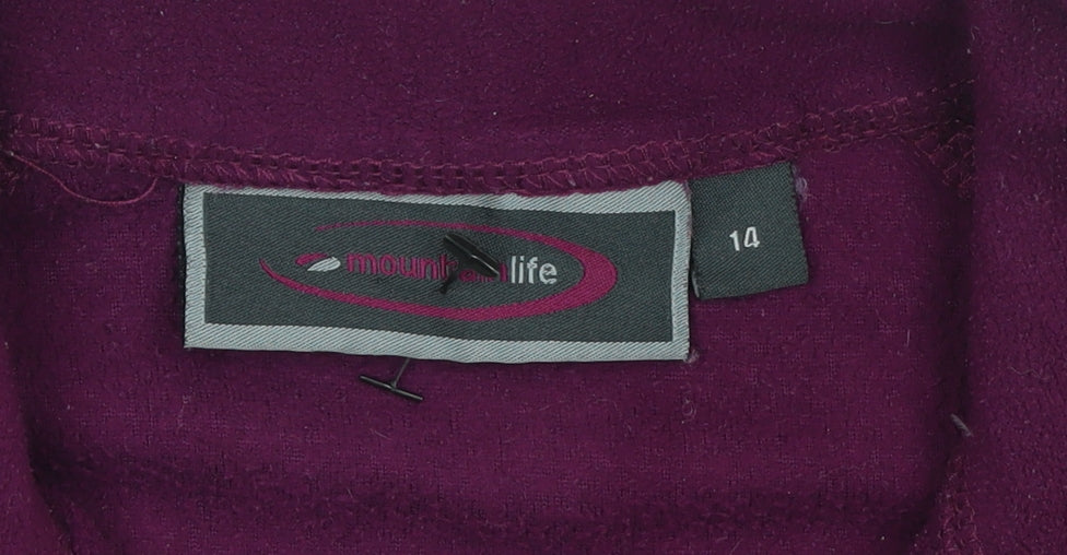 Mountain Life Women's Purple Fleece Pullover Sweatshirt Size 14