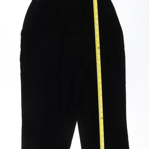 H&M Womens Black Velvet Lace V-Neck Jumpsuit Size 10