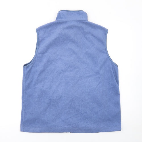 Bonmarché Womens Blue Fleece Zip Waistcoat Bodywarmer Size M