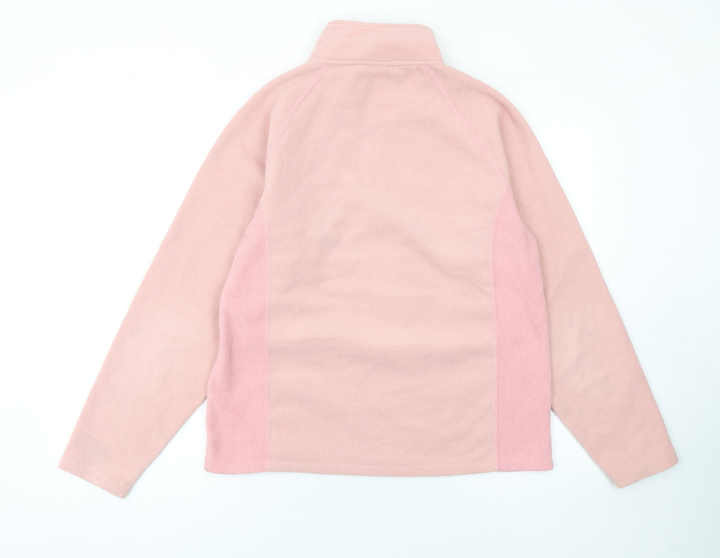 Quba & Co Women Pink Fleece 1/2 Zip Pullover Sweatshirt Size 12