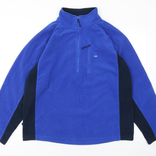 Mountainlife Men's Blue Fleece Pullover Sweatshirt Size M