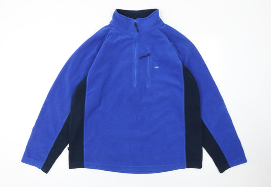 Mountainlife Men's Blue Fleece Pullover Sweatshirt Size M