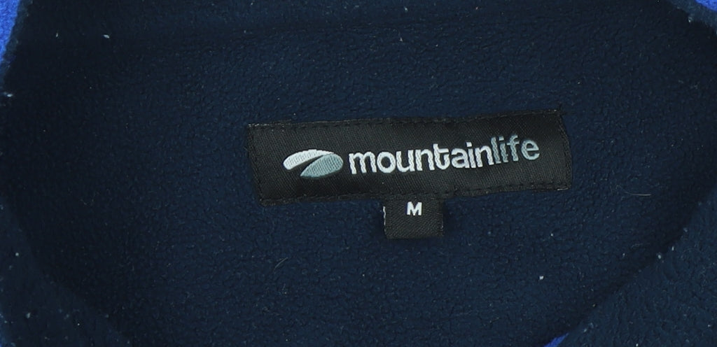 Mountainlife Men's Blue Fleece Pullover Sweatshirt Size M