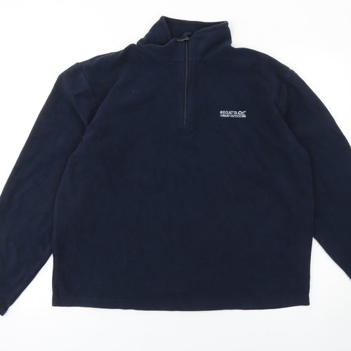 Regatta Men's Blue Fleece Sweatshirt L 1/4 Zip Outdoor Pullover