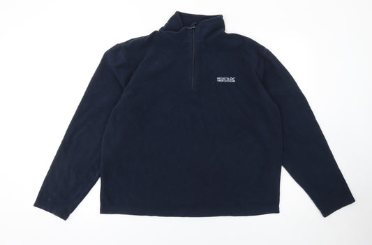 Regatta Men's Blue Fleece Sweatshirt L 1/4 Zip Outdoor Pullover