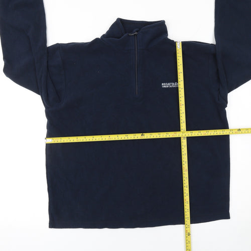 Regatta Men's Blue Fleece Sweatshirt L 1/4 Zip Outdoor Pullover
