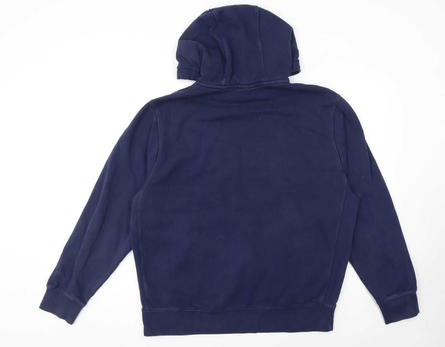 Nike Men's Blue Pullover Hoodie L Logo Fleece Sweatshirt