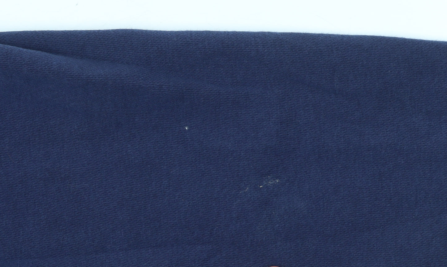 Nike Men's Blue Pullover Hoodie L Logo Fleece Sweatshirt