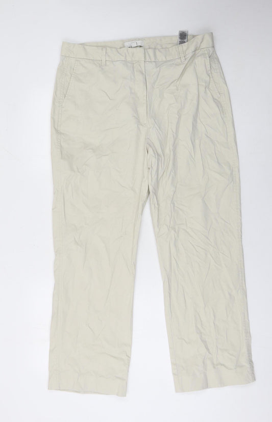 Marks and Spencer Women’s Beige Chino Trousers Size 16 Regular