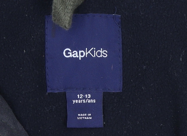 Gap Kids Boys Green Hooded Puffer Jacket 12-13 Years Winter Coat