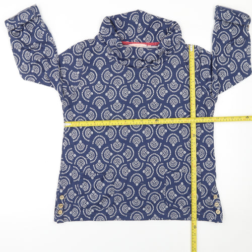 The Edinburgh Woollen Mill Womens Blue Geometric Tunic Blouse M