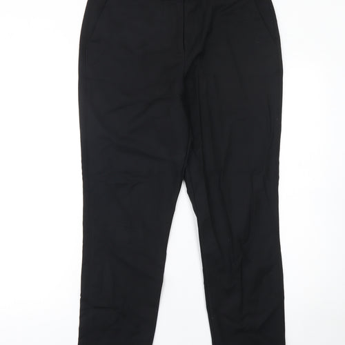 Witchery Women's Black Slim Fit Cotton Blend Stretch Trousers Size 10