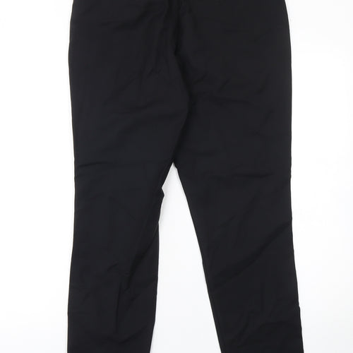 Witchery Women's Black Slim Fit Cotton Blend Stretch Trousers Size 10