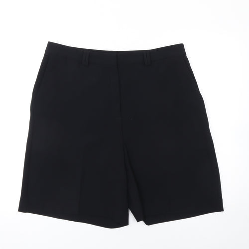 Marks and Spencer Womens Black Bermuda Shorts Size 16 Regular Fit