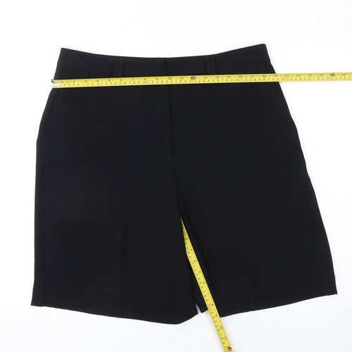Marks and Spencer Womens Black Bermuda Shorts Size 16 Regular Fit