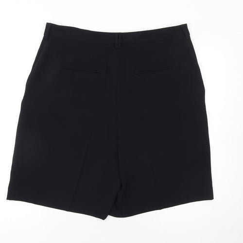 Marks and Spencer Womens Black Bermuda Shorts Size 16 Regular Fit