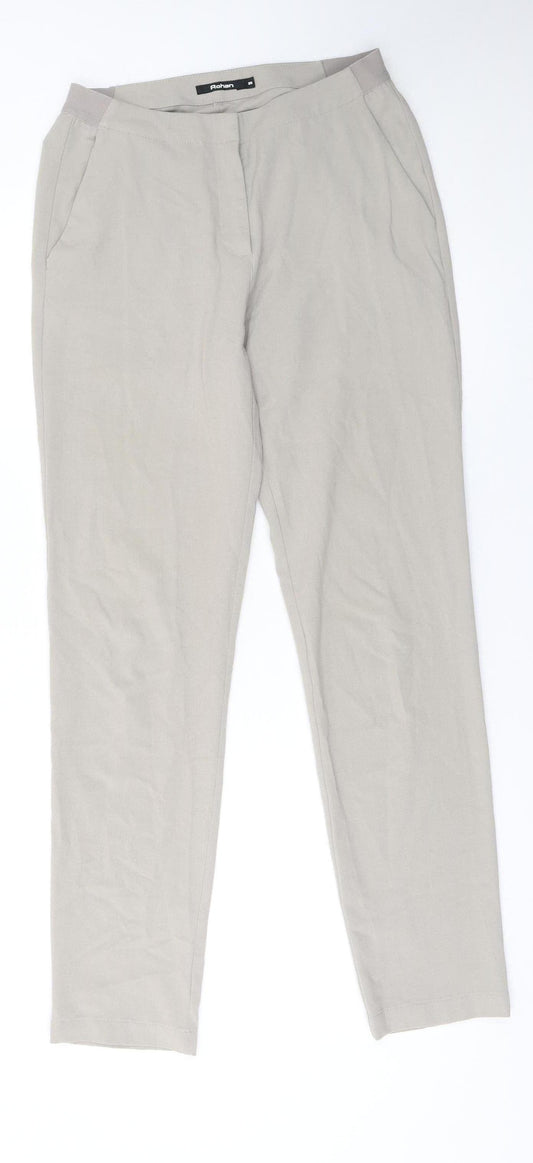 Rohan Womens Beige Chino Trousers Size 8 Regular Lightweight Travel Pants