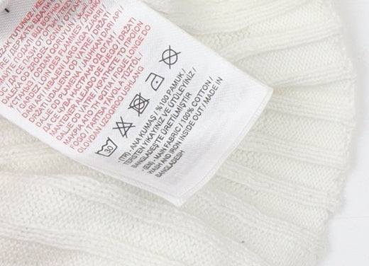LC Waikiki Girls Ivory Roll Neck Ribbed Cotton Jumper 10-11 Years