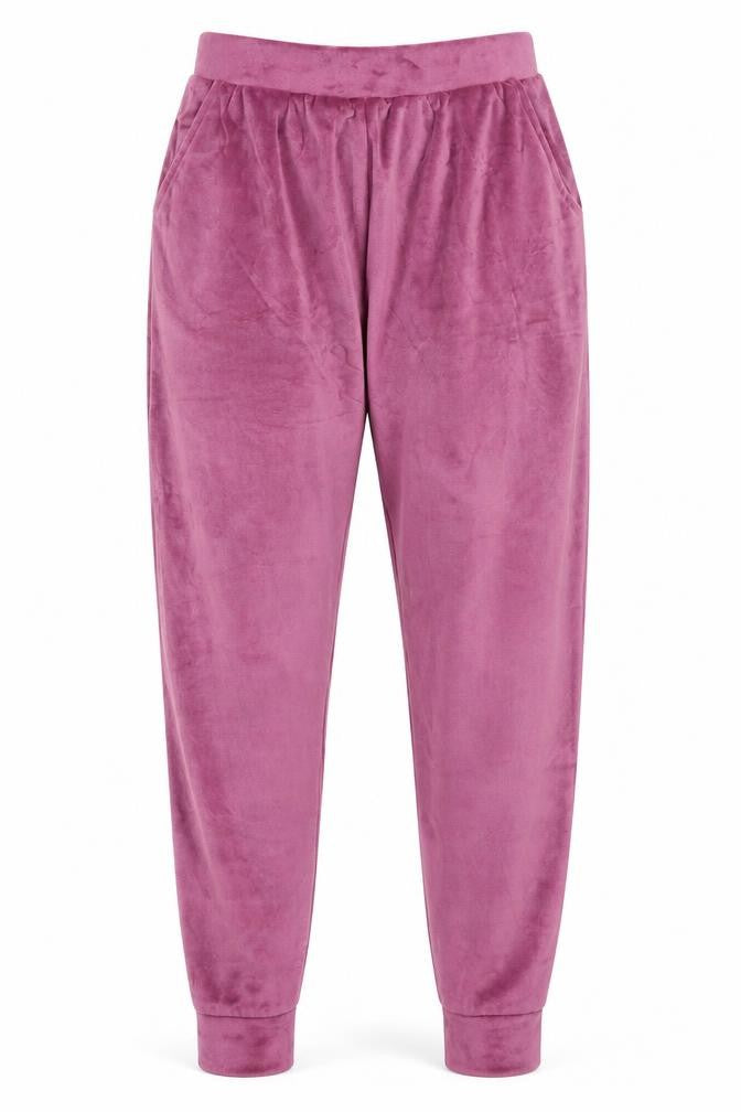 Nutmeg Womens Purple Velour Lounge Pants Size 8-10 Comfortable Trousers