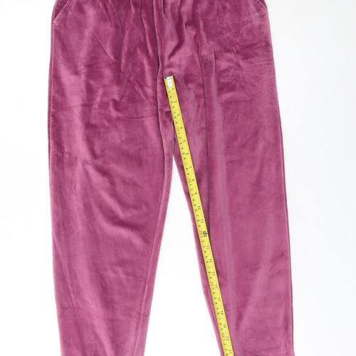 Nutmeg Womens Purple Velour Lounge Pants Size 8-10 Comfortable Trousers