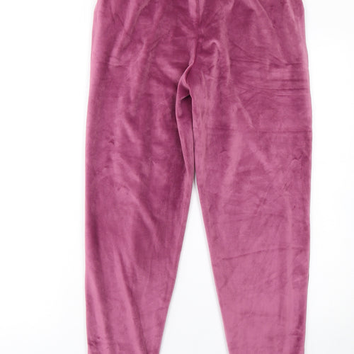 Nutmeg Womens Purple Velour Lounge Pants Size 8-10 Comfortable Trousers
