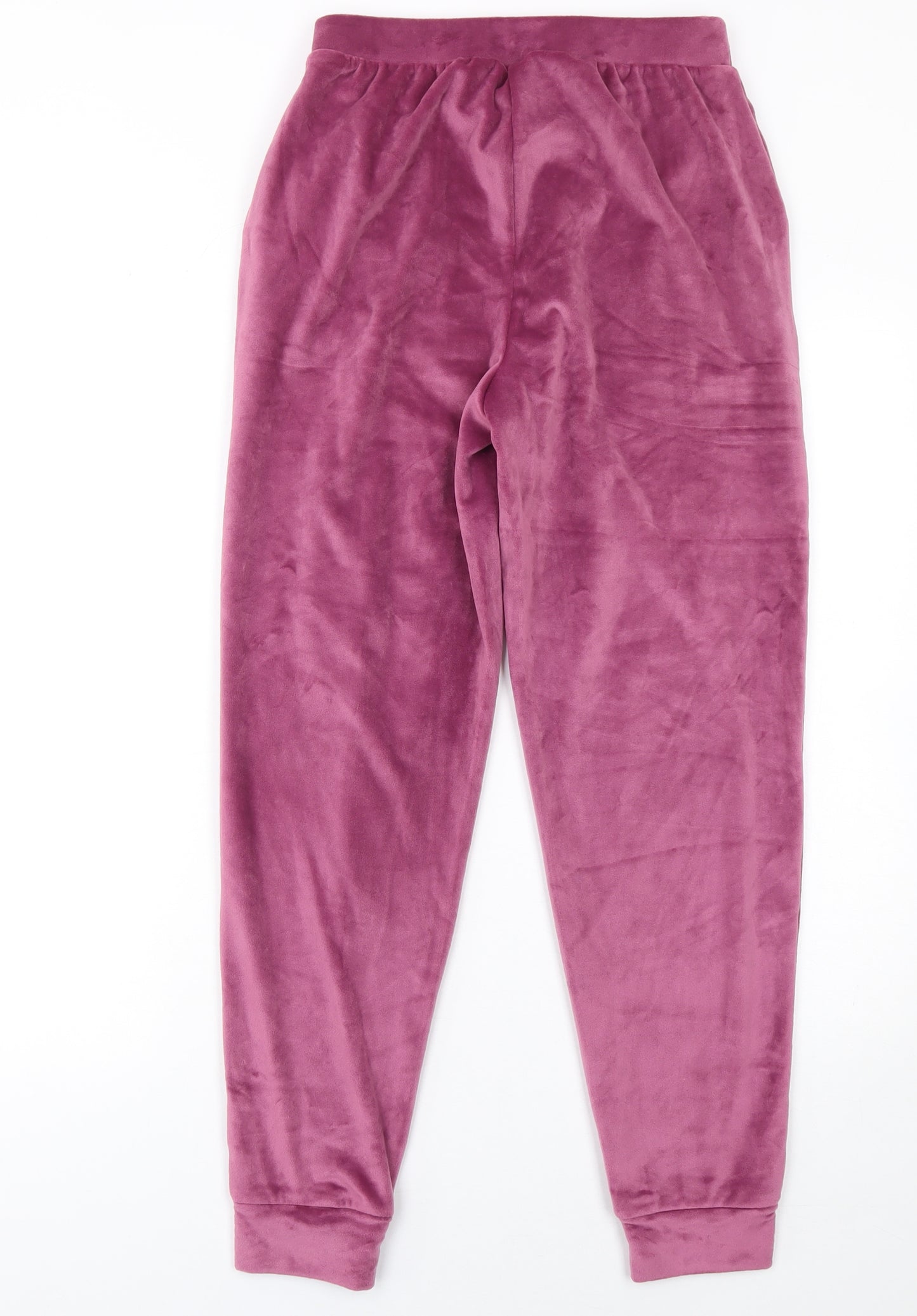 Nutmeg Womens Purple Velour Lounge Pants Size 8-10 Comfortable Trousers