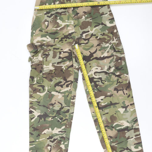 Kombat UK Boys Green Camouflage Cargo Trousers 9-10 Years Ripstop Outdoor Pants