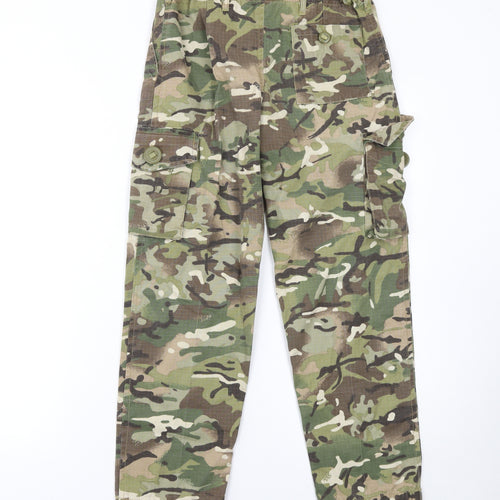 Kombat UK Boys Green Camouflage Cargo Trousers 9-10 Years Ripstop Outdoor Pants