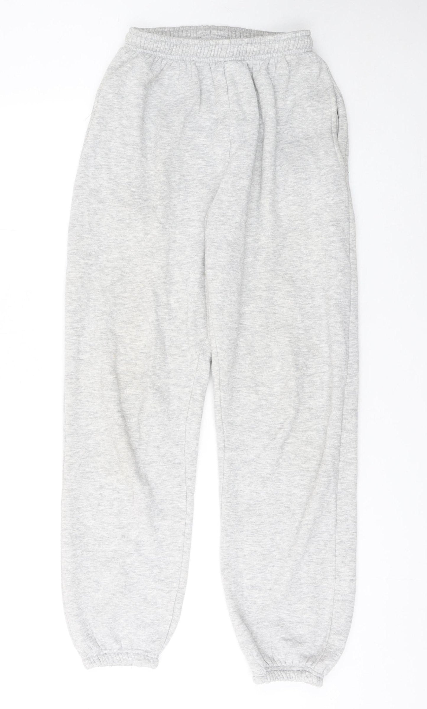 PrettyLittleThing Womens Grey Fleece Sweatpants Size S Regular Fit