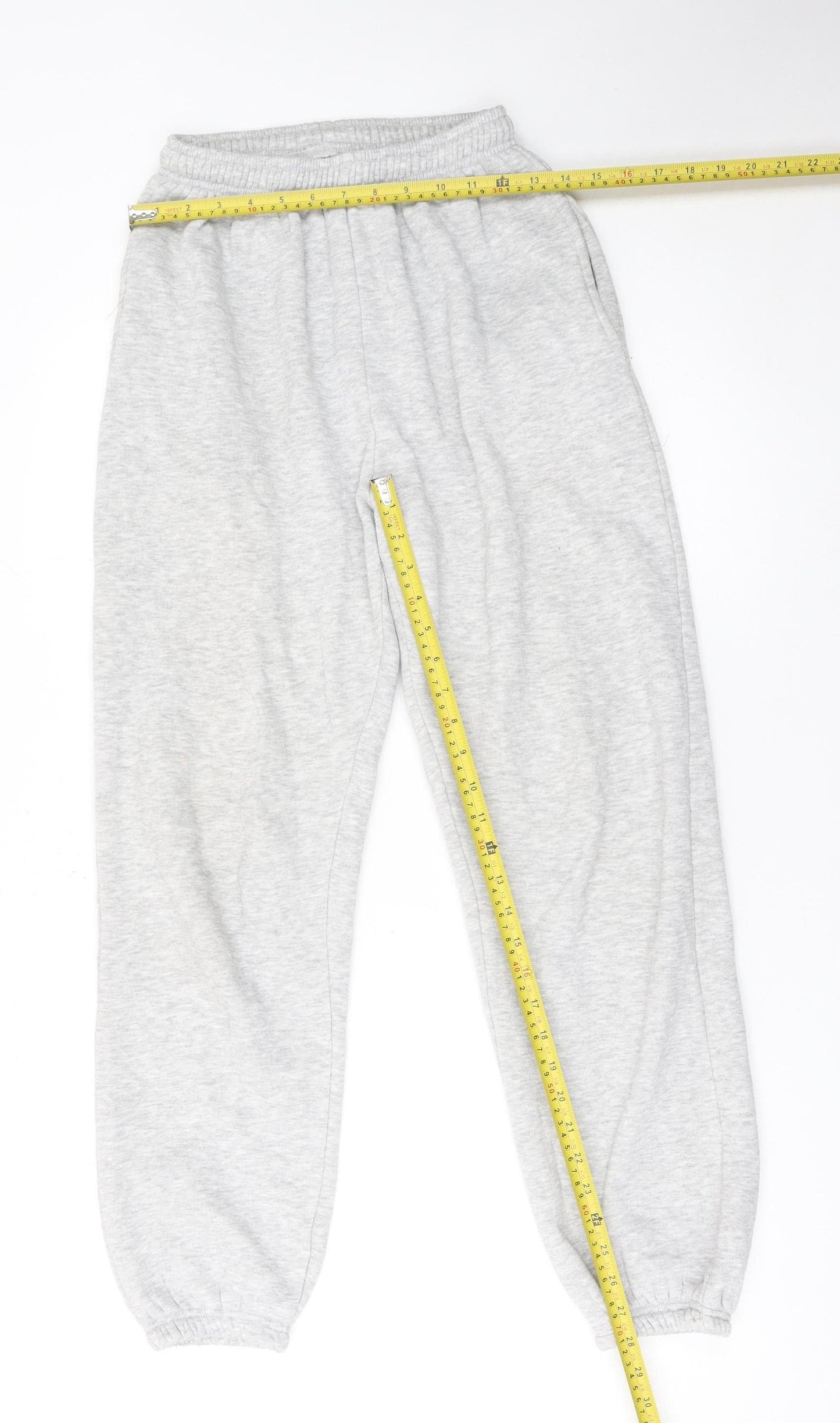 PrettyLittleThing Womens Grey Fleece Sweatpants Size S Regular Fit