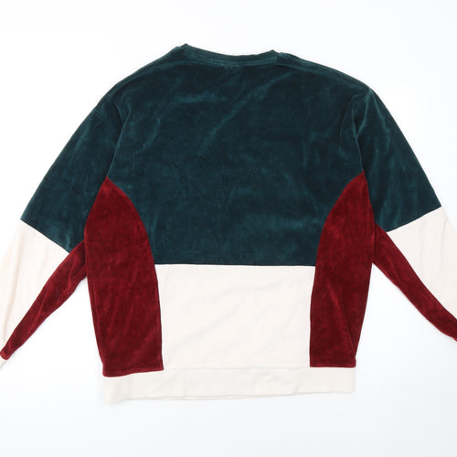 ASOS Men’s Multicoloured Velvet Colour Block Sweatshirt Size S