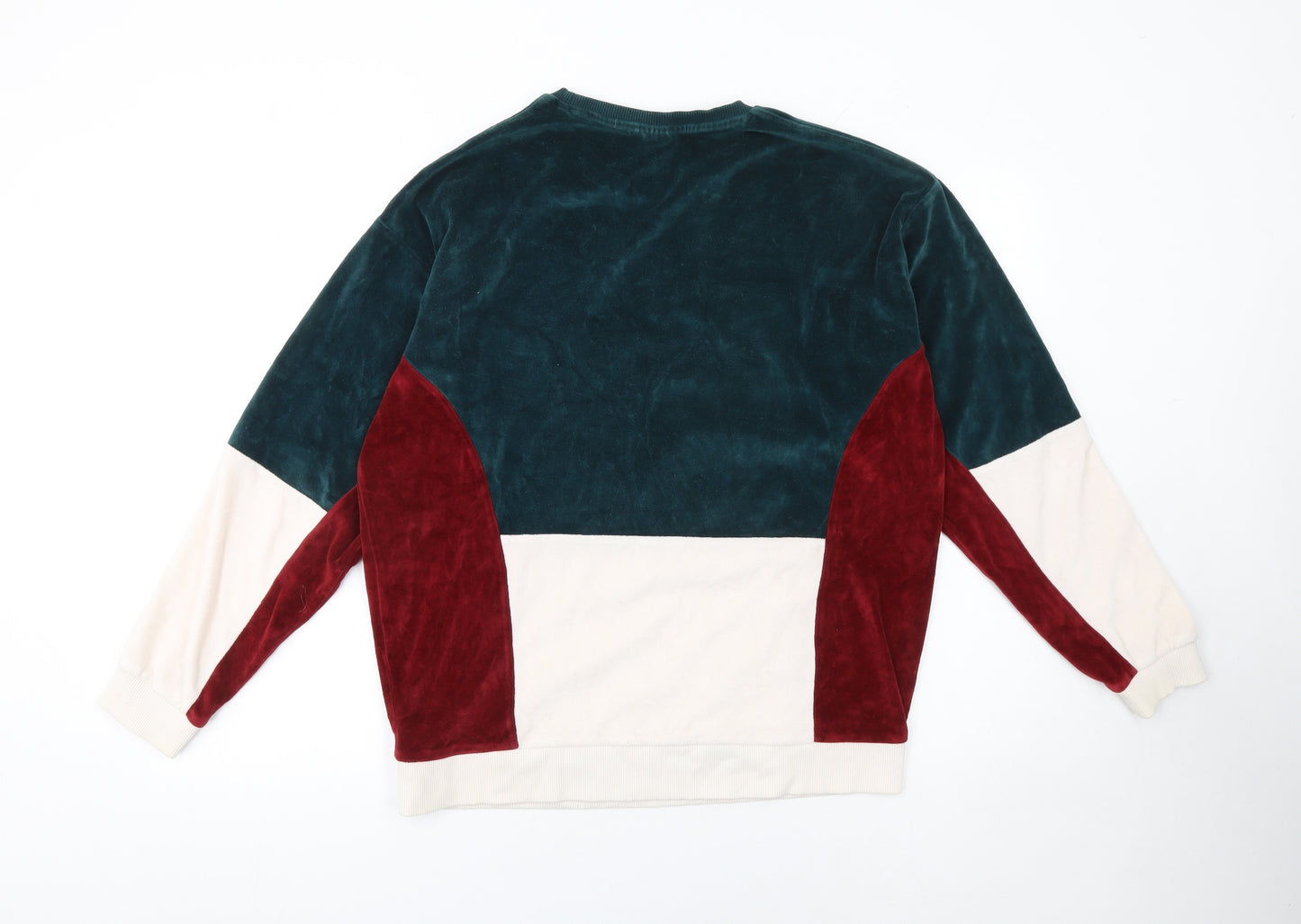 ASOS Men’s Multicoloured Velvet Colour Block Sweatshirt Size S