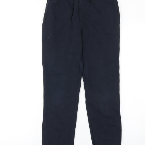 Marks and Spencer Boys Black Jogger Trousers 11-12 Years Cotton Blend