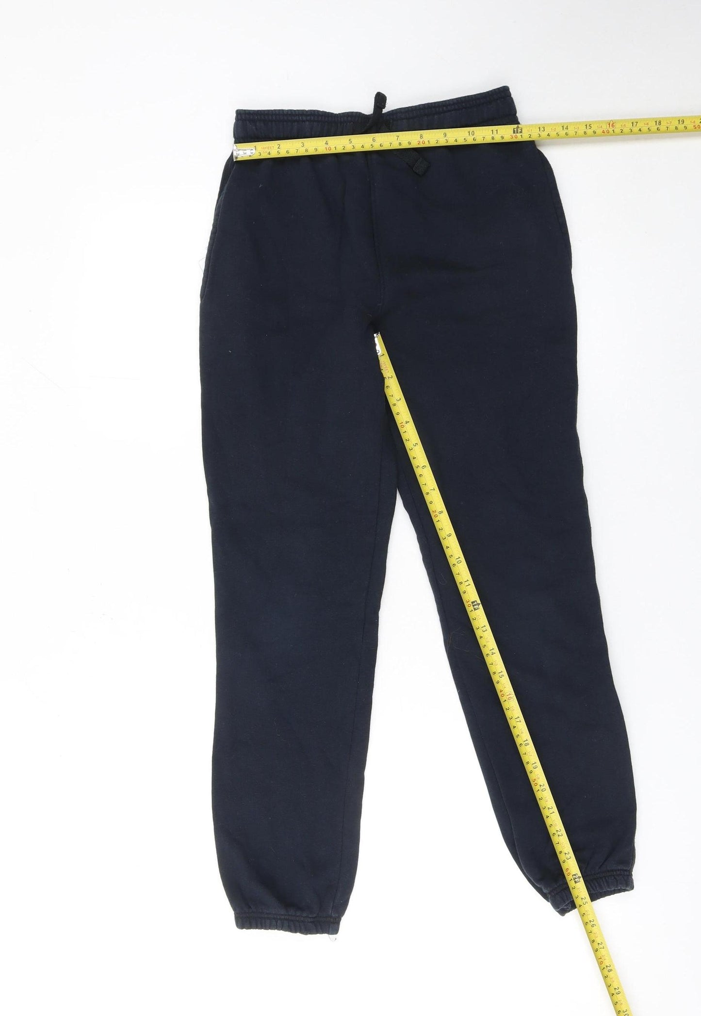 Marks and Spencer Boys Black Jogger Trousers 11-12 Years Cotton Blend