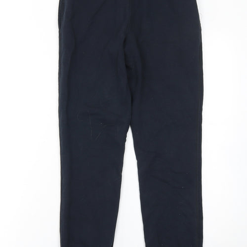 Marks and Spencer Boys Black Jogger Trousers 11-12 Years Cotton Blend