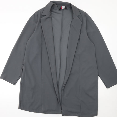 Yours Women Grey Size 18 Plus Lightweight Stretch Blazer Jacket