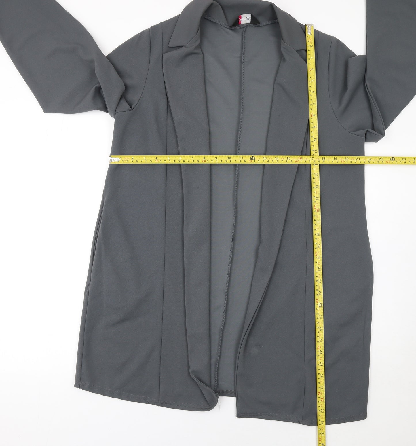 Yours Women Grey Size 18 Plus Lightweight Stretch Blazer Jacket