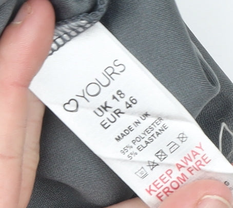 Yours Women Grey Size 18 Plus Lightweight Stretch Blazer Jacket