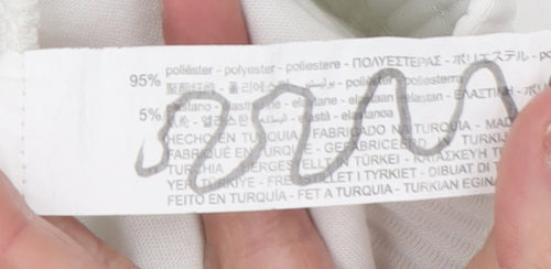 ZARA Women’s White XL Knit Jogger Trousers Stretch Comfort Fit