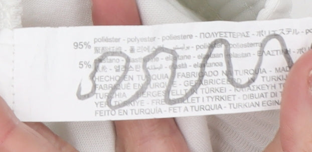 ZARA Women’s White XL Knit Jogger Trousers Stretch Comfort Fit