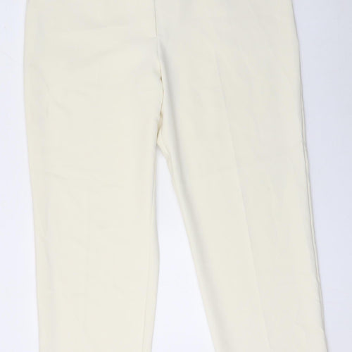 Marks and Spencer Women Ivory Size 20 Tall Straight Trousers