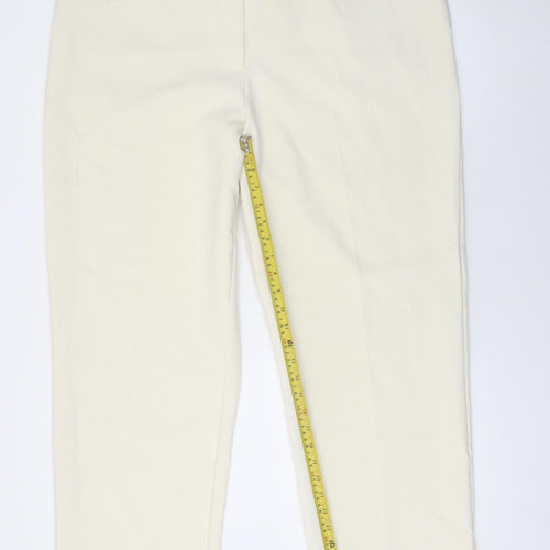 Marks and Spencer Women Ivory Size 20 Tall Straight Trousers