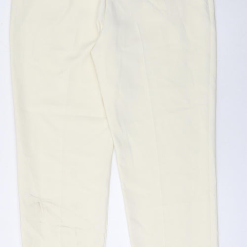 Marks and Spencer Women Ivory Size 20 Tall Straight Trousers