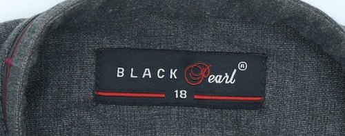 Black Pearl Girls Grey Long Sleeve Cotton Blend Tunic Shirt Size 18