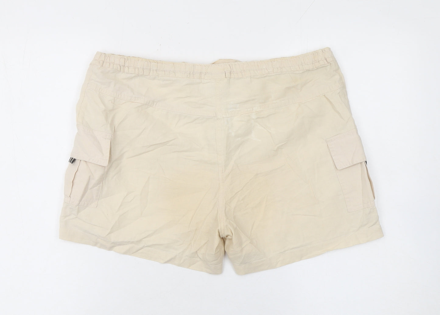 PURE ORIGINAL Womens Beige Size 12 Cargo Shorts 100% Cotton
